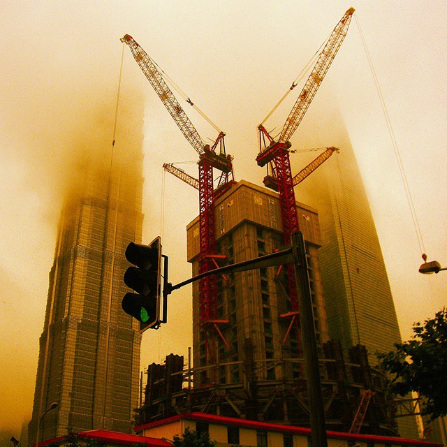 From one of my trips to #Shanghai #China, #constructionsite