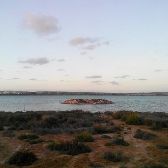 Small island in the middle of the lake