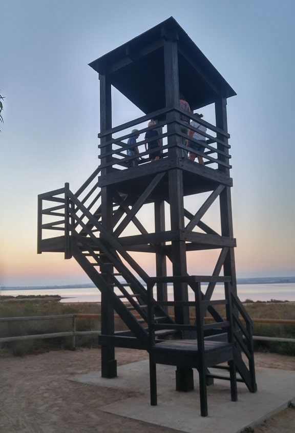Wooden observation tower