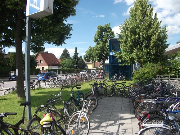 Bikes near Freimann subway station