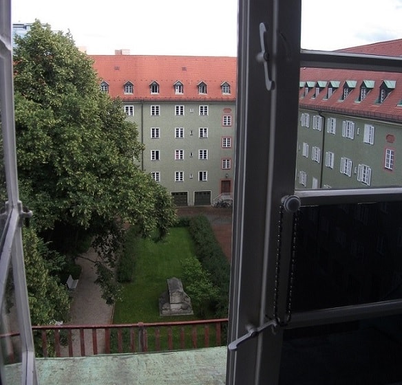 View to the courtyard from my apartment window