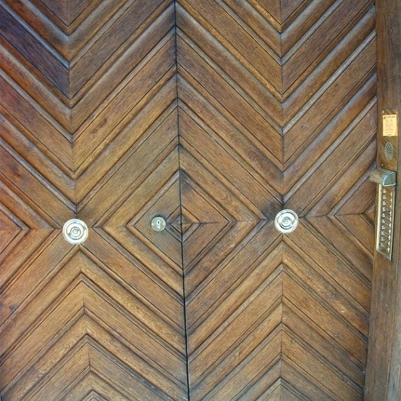 Wooden doors downstairs