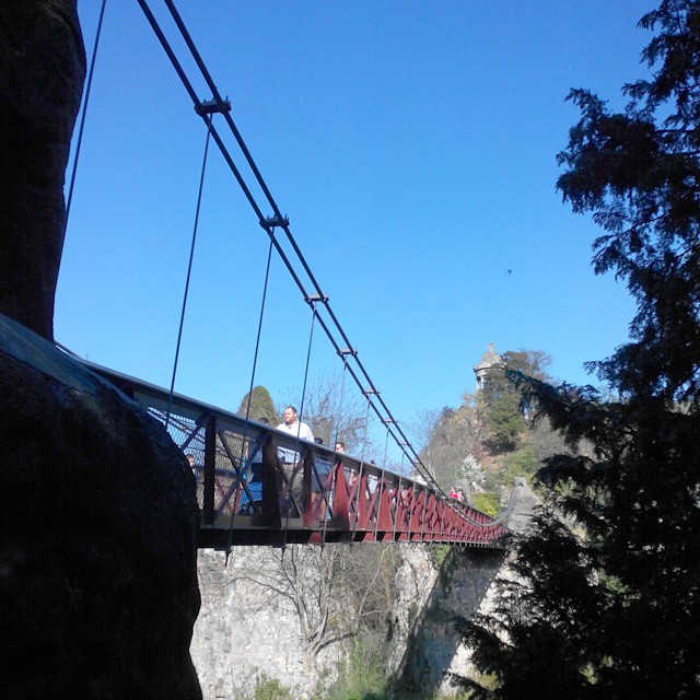 Bridge connecting the island with the rest of the park