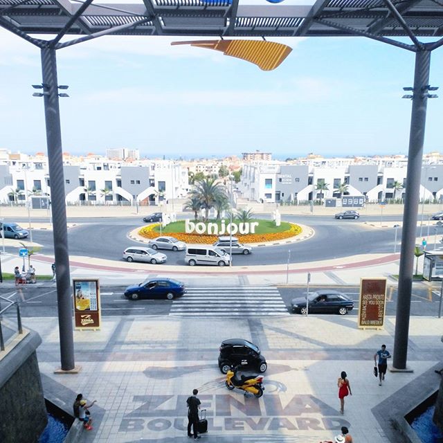 View from top floor, La Zenia Boulevard shopping center